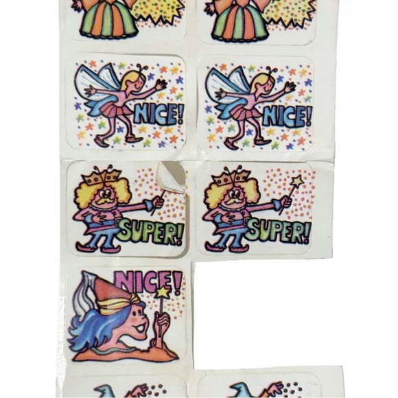 Vintage Wizard Witches Elf Gnome Praise Stickers Great Nice Super Teacher School - Picture 7 of 7